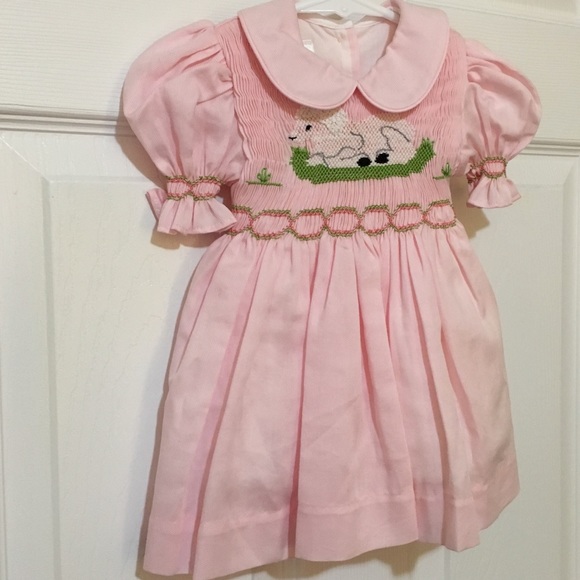 Lamb Smocked Dress 100% Cotton, New, Pink, - Picture 7 of 7